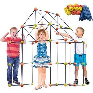 Fort Building Kit for Kids,158pcs Fort Building Set Play Tent